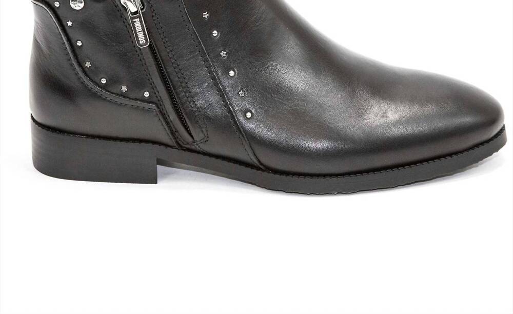 NEW PIKOLINOS women's royal embellished ankle bootie in black